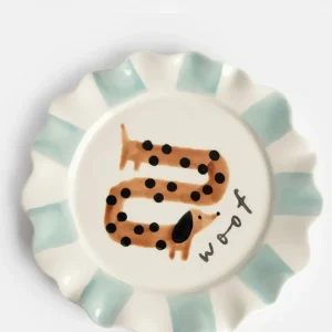 WOOF SAUSAGE DOG PLATE