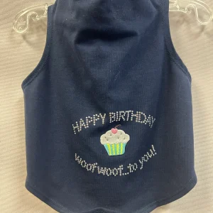 Happy Birthday Tank in Navy