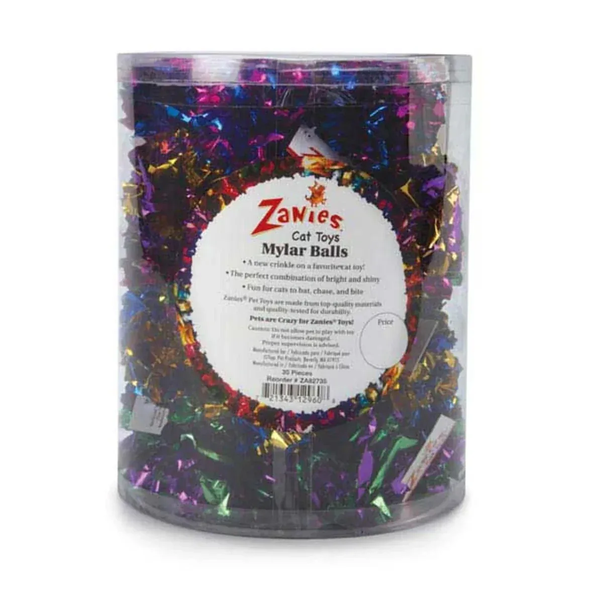 ZA Mylar Ball Cat Canister, 35-Count - Image 2