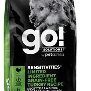 Petcurean GO! Sensitivities LID Grain-Free Turkey Recipe Dry Dog Food - 12 lb Bag