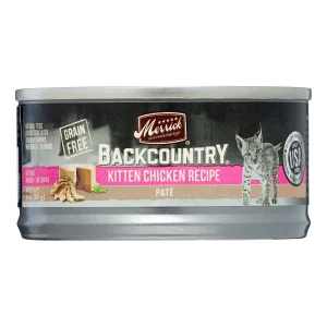 Merrick 'Backcountry' Grain-Free Kitten Pate Canned Wet Cat Food - 3 oz Cans - Case of 24