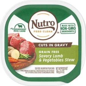 Nutro Savory Lamb & Garden Variety Wet Dog Food Trays - 3.5 oz - Case of 24
