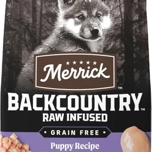 Merrick Backcountry Puppy Grain-Free Raw-Infused Chicken and Salmon Freeze-Dried Dog Food - 4 Lbs