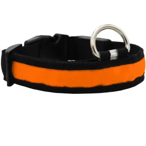 LED Safety Electric Glow Collar - Orange (Medium)