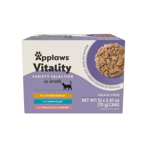 Applaws Vitality Grain Free Shredded in Broth Complete Wet Cat Food
