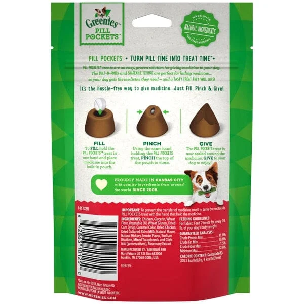 Greenies Pill Pockets for Dogs Hickory Tablet - 3.2 oz - 30 Count - Image 2