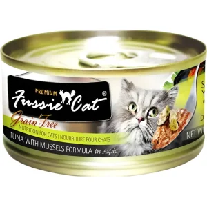Fussie Cat Premium Tuna with Mussels Canned Cat Food - 24/5.5 oz Cans - Case of 1