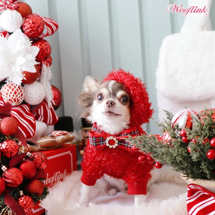 Wooflink Perfect Holiday Sweater in Red - Image 2