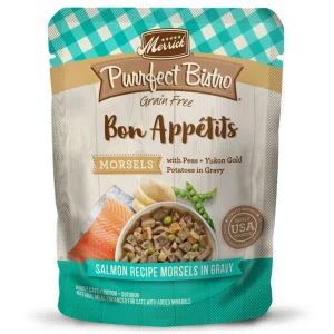 Merrick Purrfect Bistro Grain-Free Salmon Morsels Wet Cat Food - 3 oz Cans - Case of 24