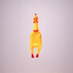 Skatrs Chicken Chew Toy for Dogs (Yellow)