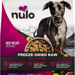 Nulo Grain-Free Freeze-Dried Raw Beef Recipe with Apples Complete and Balanced Dry Dog Food