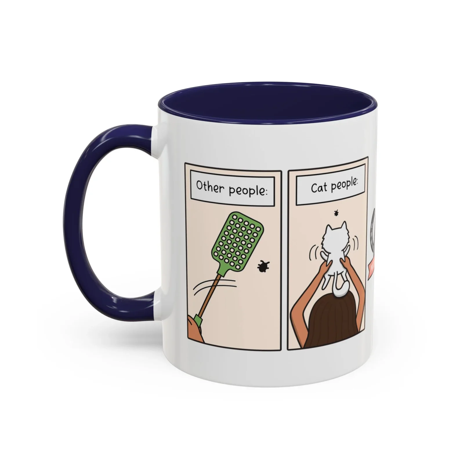 Other People vs Cat People Comic Coffee Mug - Image 2