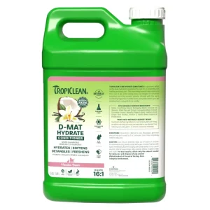 Tropiclean Vanilla Bean D‑Mat Hydrate & Shine Conditioner, 2.5 Gallons