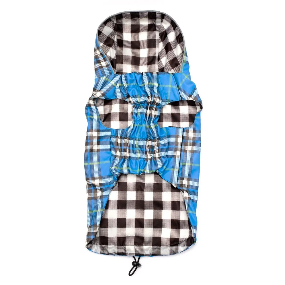 Blue Plaid London Raincoat - Image 2
