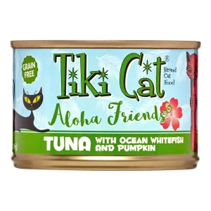 Tiki Cat Grain-Free Aloha Friends Tuna with Ocean Whitefish & Pumpkin Canned Cat Food - 5.5 oz Cans - Case of 8