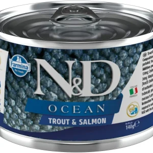 Farmina N&D Ocean Trout & Salmon Mini Canned Dog Food - 4.9 oz - Case of 6