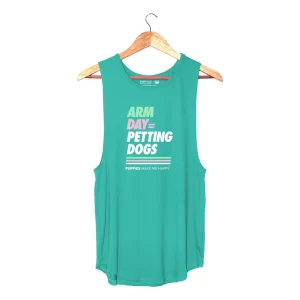 Arm Day = Petting Dogs | Puppies Soft Women's Sleeveless Tank