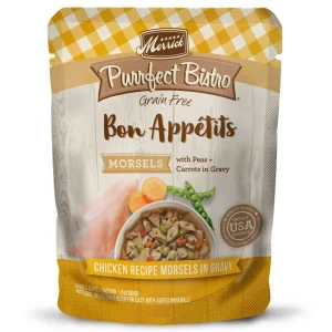 Merrick Purrfect Bistro Grain-Free Chicken Morsels Wet Cat Food - 3 oz Cans - Case of 24