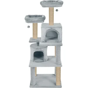 Furrlovers Multilevel Cat Tree with Condo, Perches & Jute Rope Scratching Posts (Grey)