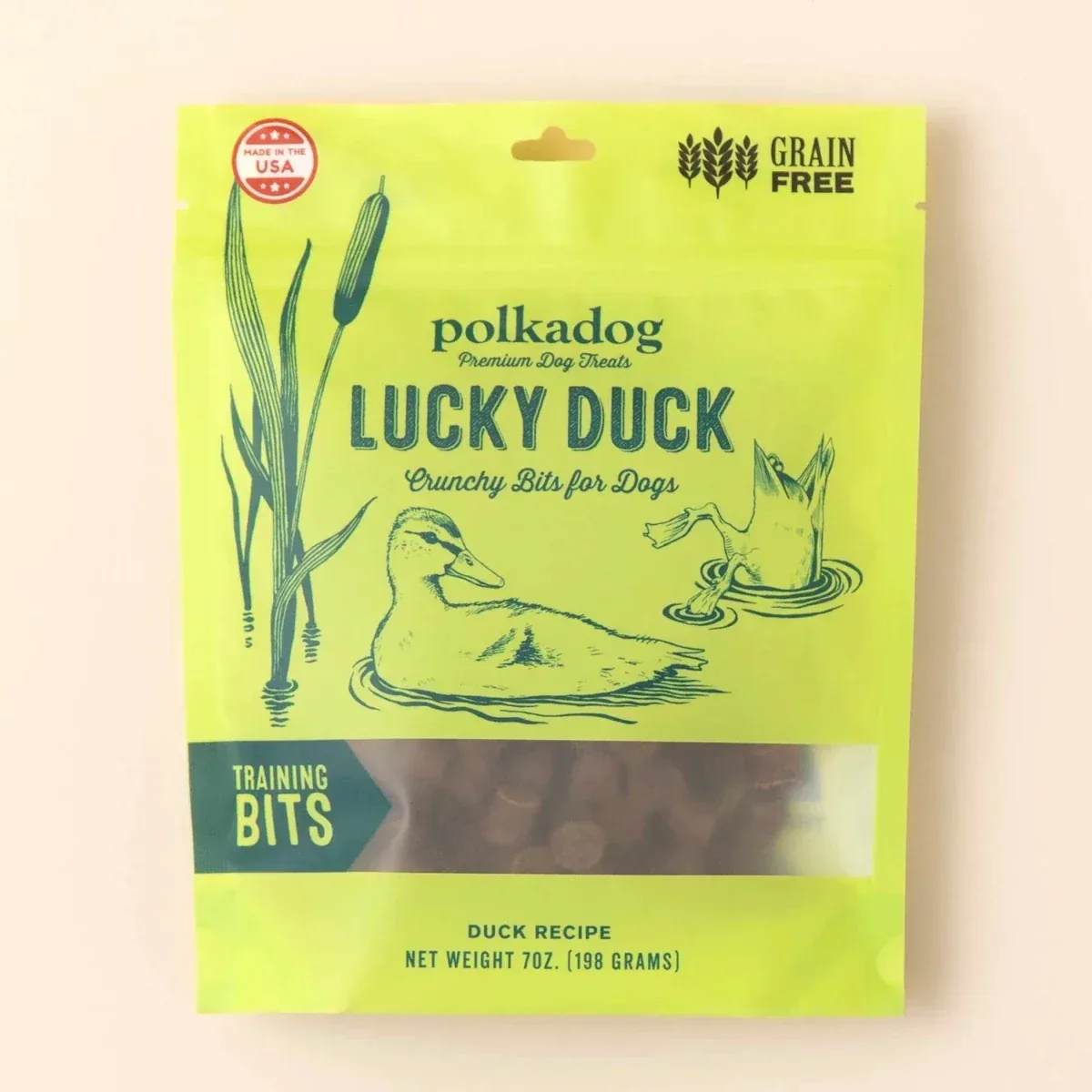 Polkadog Lucky Duck Training Bits Crunchy Dog Treats 7 oz - Image 2