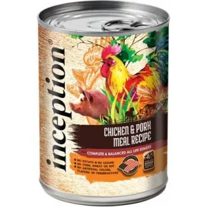 Inception Dog Food Chicken with Pork Recipe Canned Dog Food - 12/13 oz Cans - Case of 12