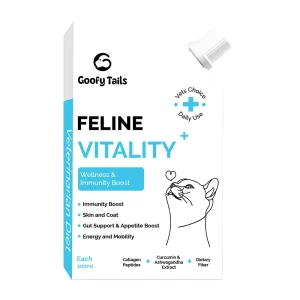 Goofy Tails Chicken Flavoured Feline Vitality + Wellness & Immunity Booster Supplement for Cats