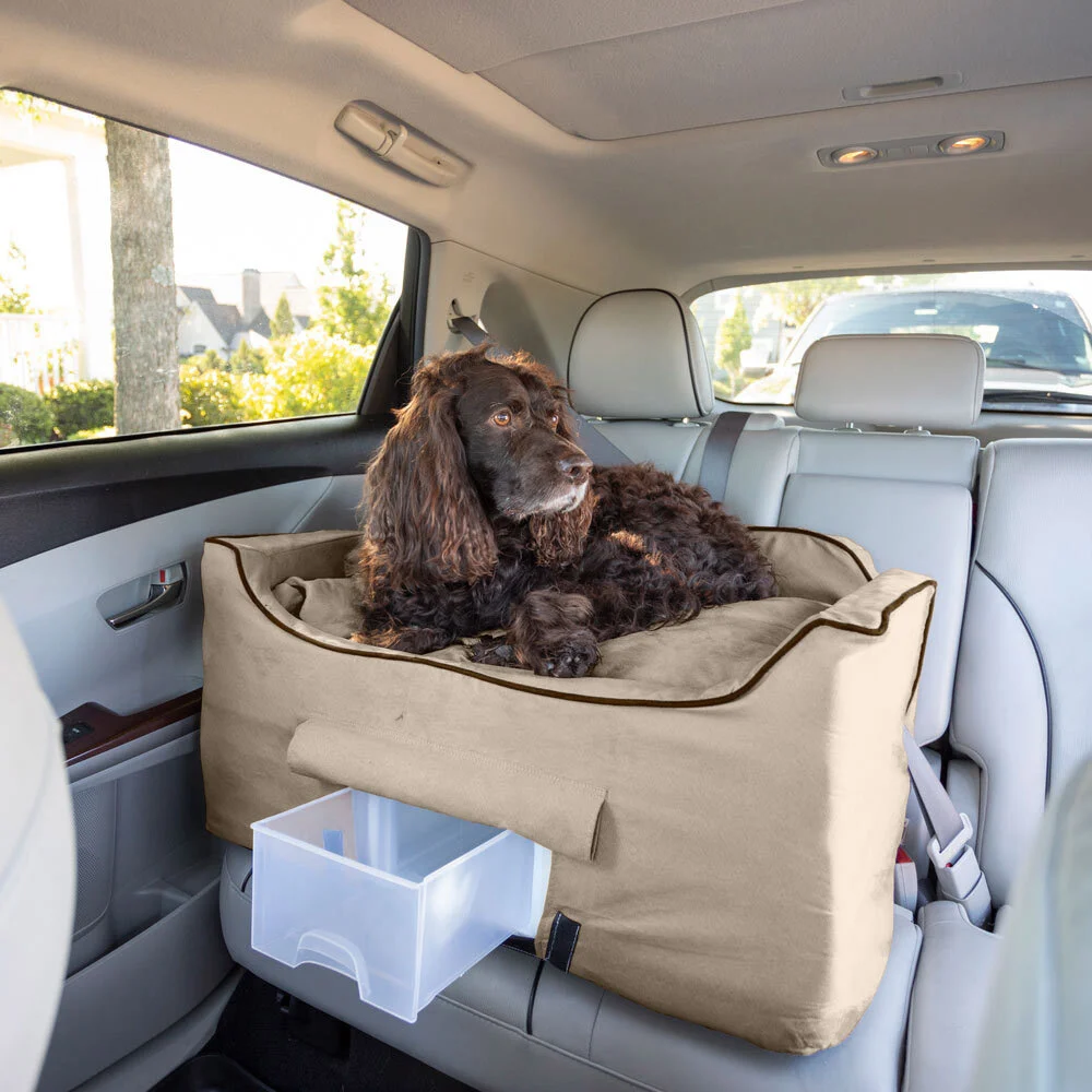 Large Luxury Lookout® II Dog Car Seat with Microsuede