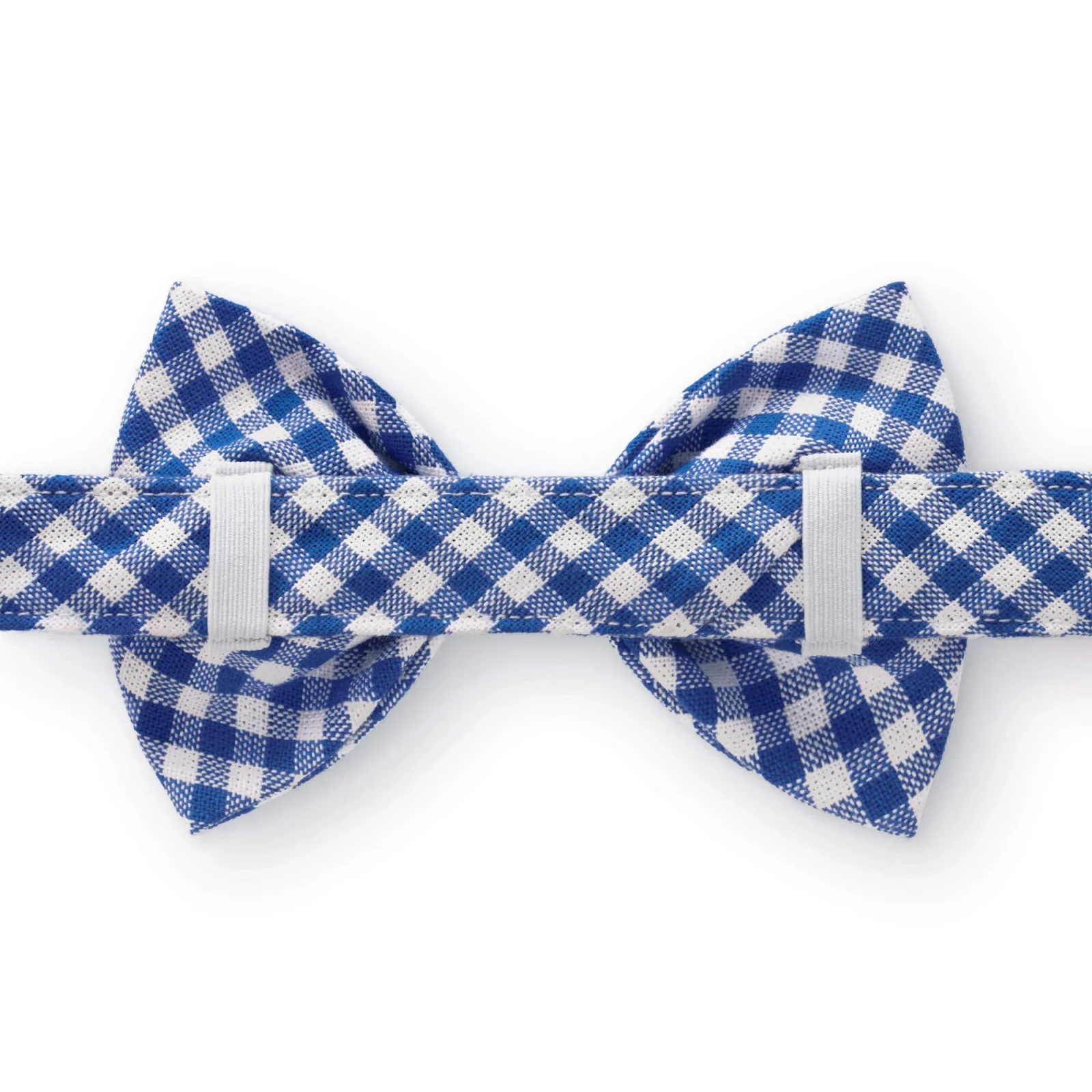 Lake Blue Gingham Dog Bow Tie - Image 2