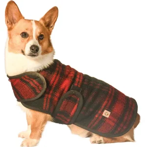 Black & Red Plaid Blanket Dog Coat