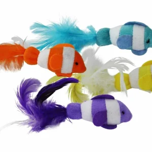 Multipet Clown Fish Cat Toy Assorted, 6 in, 2-Count