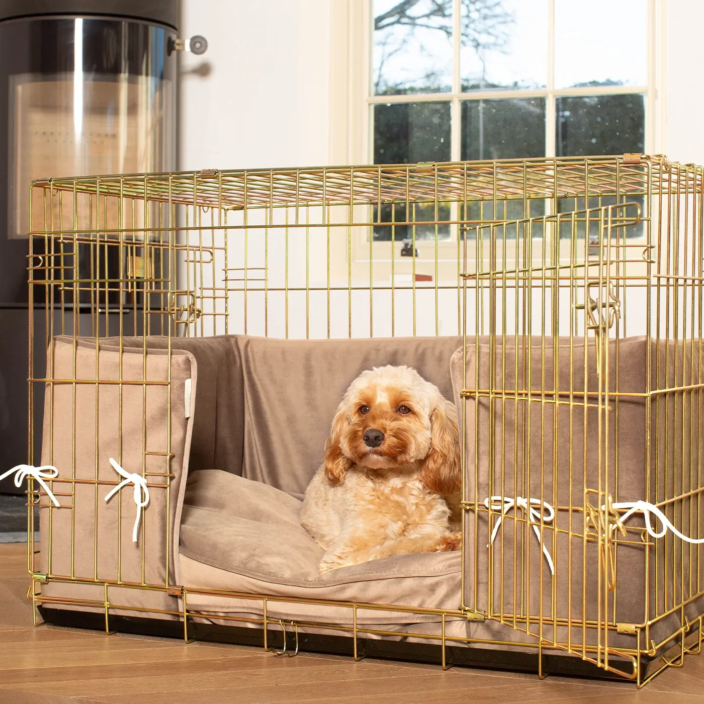 Dog Crate Bumper in Clay Velvet by Lords & Labradors - Image 2