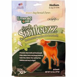 Emerald Pet Fresh Smileezz Grain Free Medium Dog Dental Treats - 12.5 oz Bag