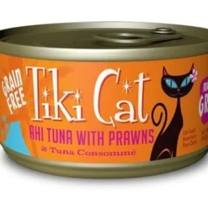 Tiki Cat Manana Grill Canned Cat Food - Ahi Tuna with Prawns - Case of 12