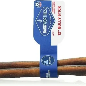 Barkworthies Odor Free American Baked Dog Bully Sticks - 12" - 35 ct Case - Case of 1