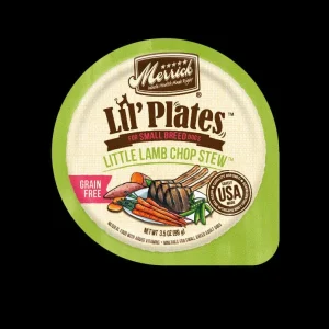 Merrick Lil' Plates Grain-Free Lil' Tubs Little Lamb Chop Small Breed Dog Food - 3.5 oz Tubs - Case of 12