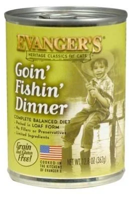Evanger's Classic Goin' Fishin' Canned Cat Food - 13 oz Cans - Case of 12