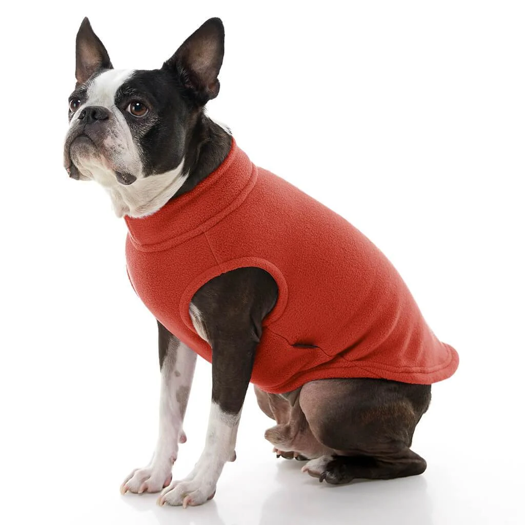 Stretch Fleece Vest For Small and Big Dogs in Pumpkin - Image 2