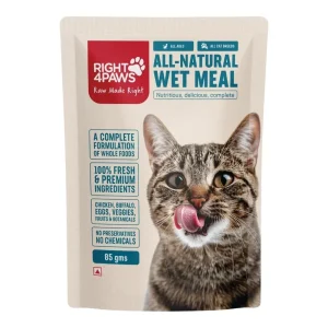 Right4Paws All Natural Chicken, Egg & Buffalo for All Breeds & Ages Cat Wet Food