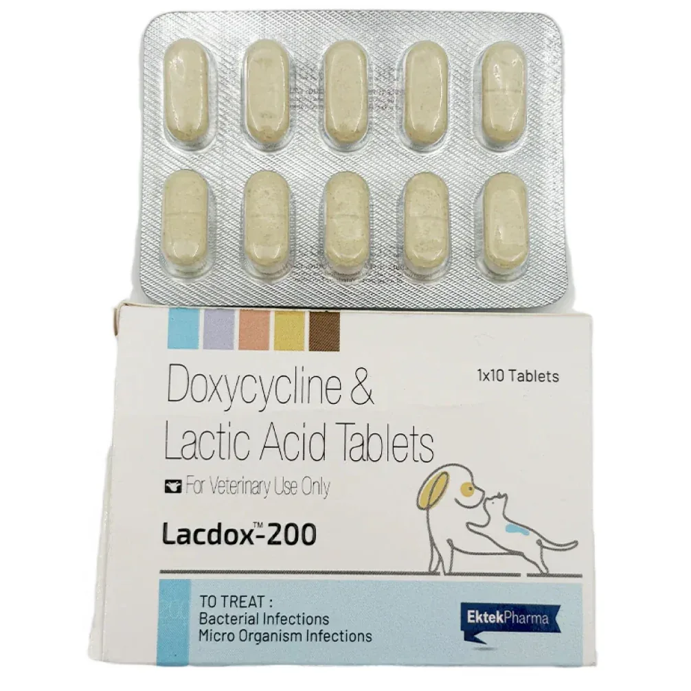 Ek Tek Lacdox 200mg Tablet (Doxycycline) for Dogs and Cats