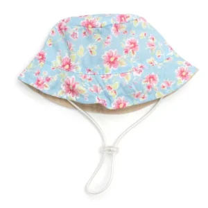 Fancy Floral Bucket Hat - Blue