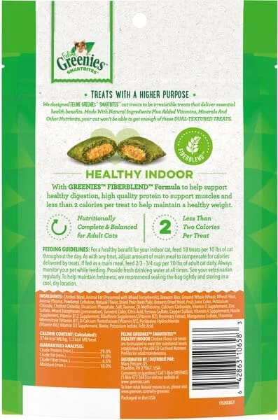 Greenies Feline SmartBites Hairball Control Chicken Dental Cat Treats - 4.6 oz - Image 2