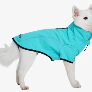 Waterproof Jacket Reflective Softshell Jacket in Cyan Blue