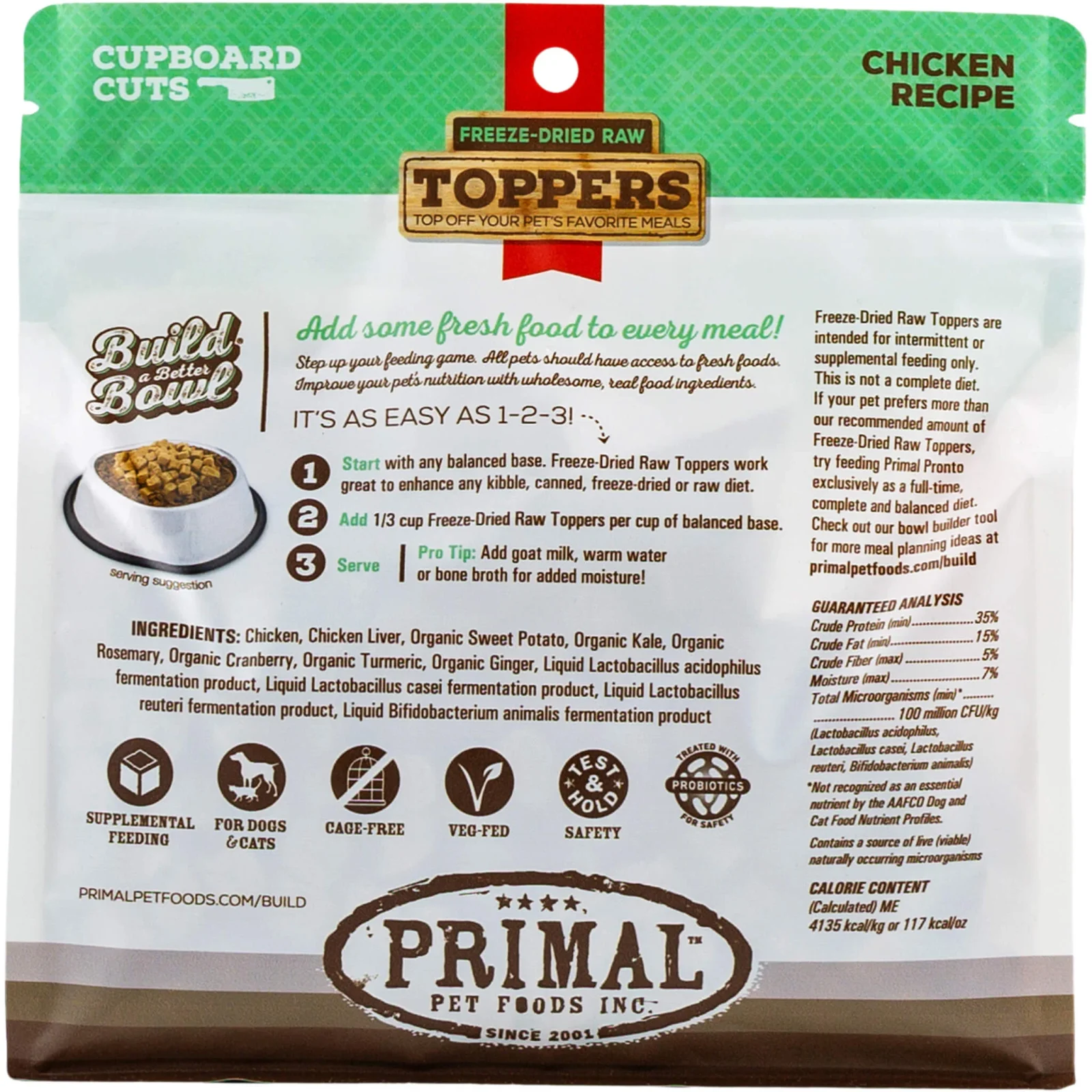 Primal Pet Foods Cupboard Cuts Freeze Dried Cat & Dog Food Topper - Image 2