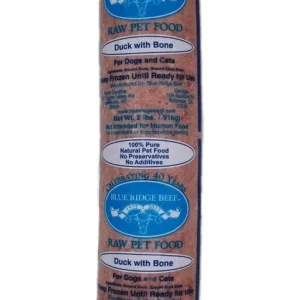 Blue Ridge Beef Frozen Food Duck & Bone Cat and Dog Chubs - 2 lb Chub