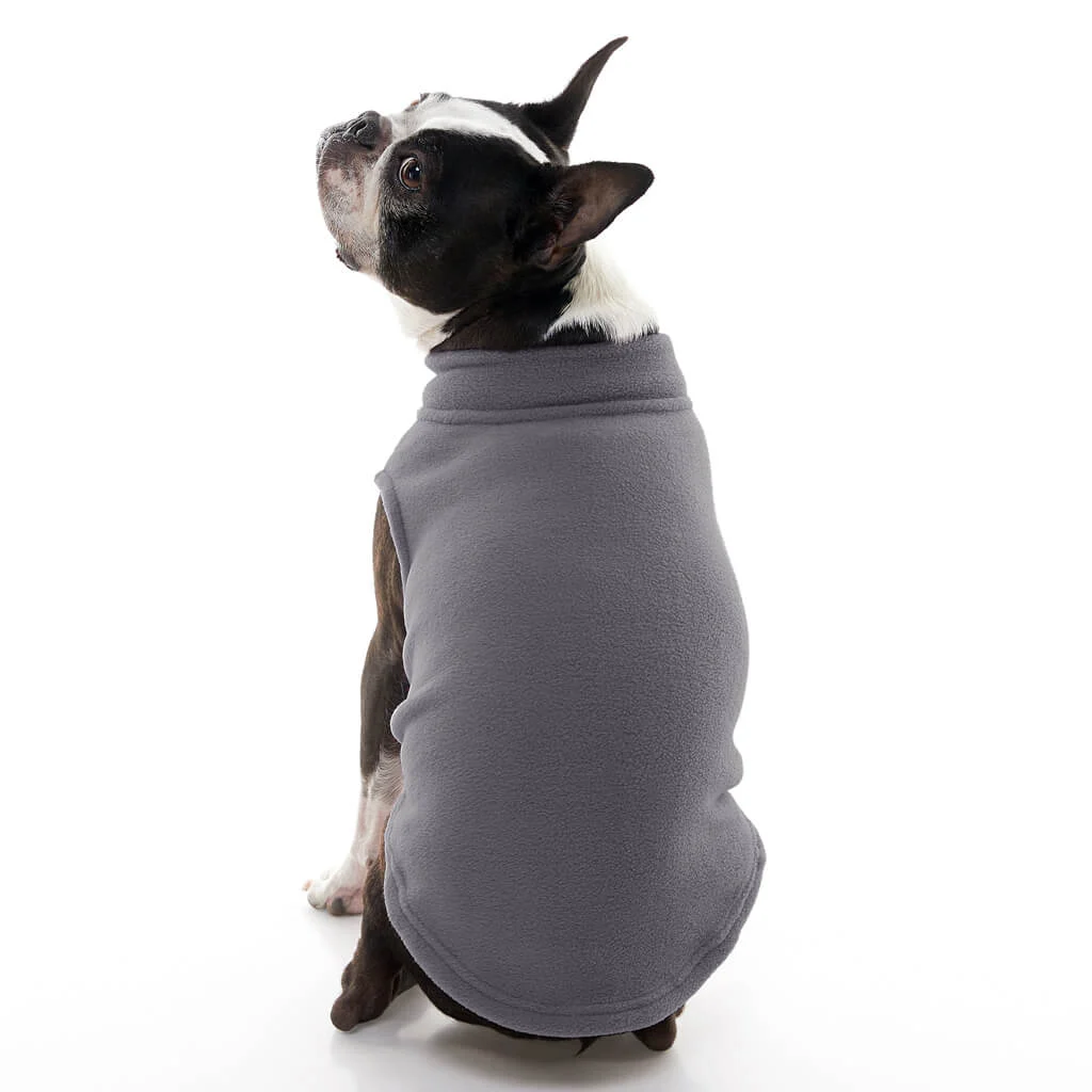 Stretch Fleece Vest For Small and Big Dogs in Gray - Image 2