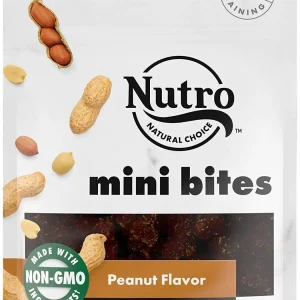 Nutro Mini Bites Peanut Crunchy Dog Treats - 4.5 oz - Case of 8