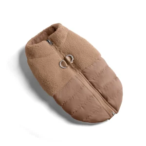 Gooby Sherpa Puffer Vest in Mocha