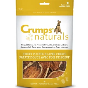 Crumps' Naturals Sweet Potato & Liver Chews Chewy Dog Treats - 5.6 oz Bag