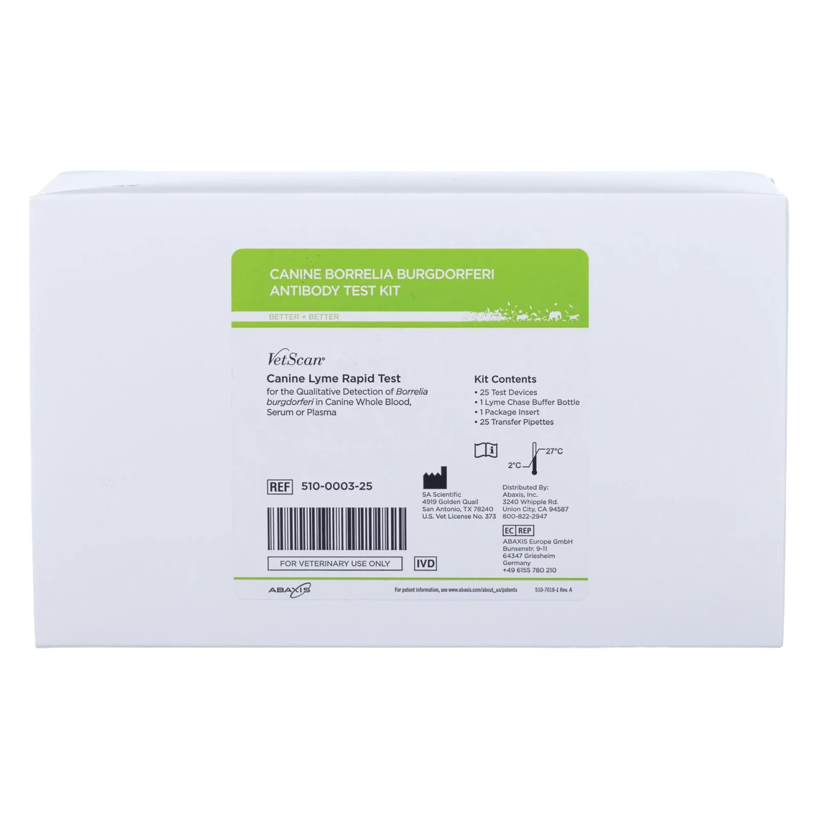 Abaxis VetScan® Lyme Rapid Test Kit