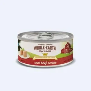 Whole Earth Farms Grain-Free Real Beef Recipe Canned Cat Food - 5 oz Cans - Case of 24